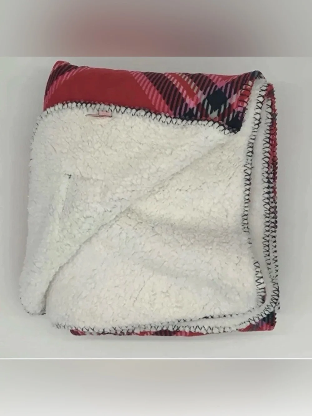 Victoria’s Secret Cozy Plush Plaid Blanket ~ 50” x 60”
